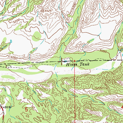 Topographic Map of Hines Tank, NM
