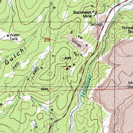 Topographic Map of Hobo Mine, NM