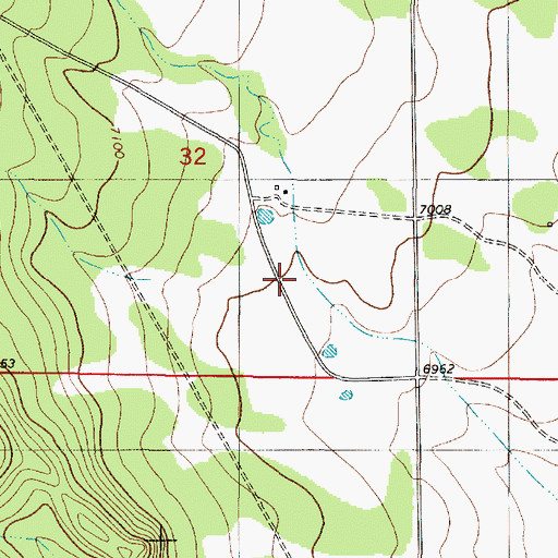 Topographic Map of Hodges Ranch, NM