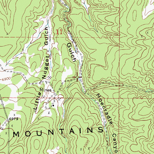 Topographic Map of Hoecradle Canyon, NM