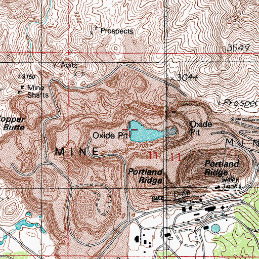Topographic Map of Oxide Pit, AZ