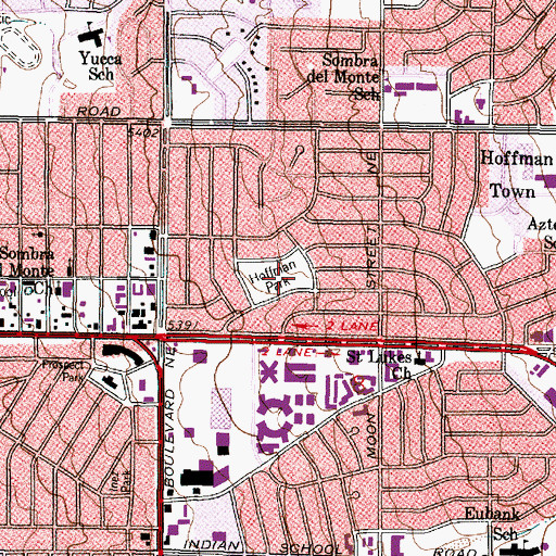 Topographic Map of Hoffman Park, NM