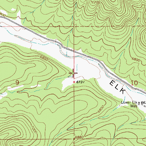 Topographic Map of Hog Canyon, NM