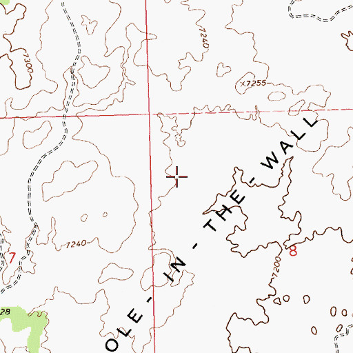 Topographic Map of Hole-In-The-Wall, NM