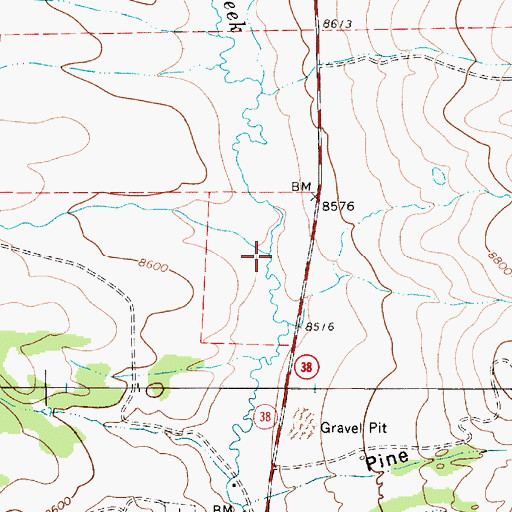 Topographic Map of Hollenback Creek, NM