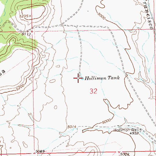 Topographic Map of Hollimon Tank, NM