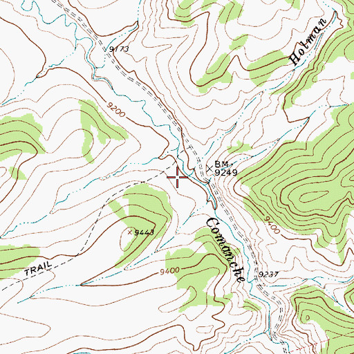 Topographic Map of Holman Creek, NM