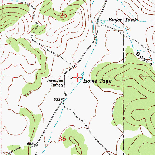 Topographic Map of Home Tank, NM