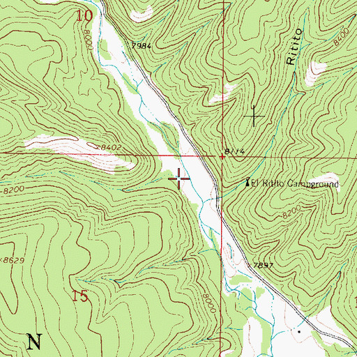 Topographic Map of Hondo Canyon, NM