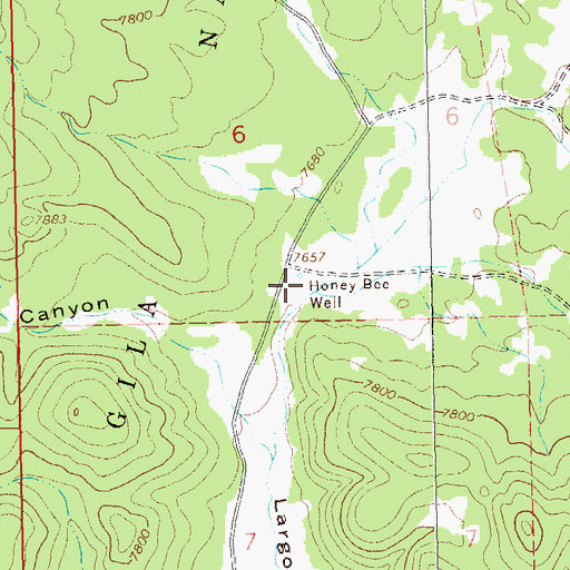Topographic Map of Honey Bee Well, NM