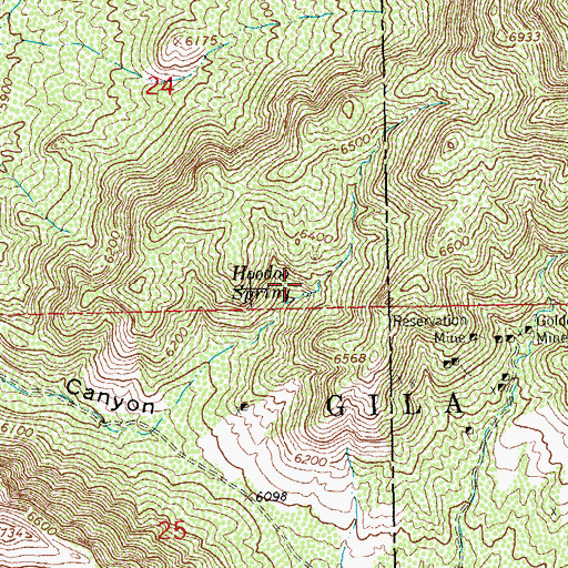 Topographic Map of Hoodoo Spring, NM