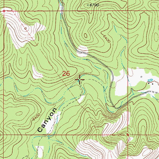 Topographic Map of Hooper Canyon, NM