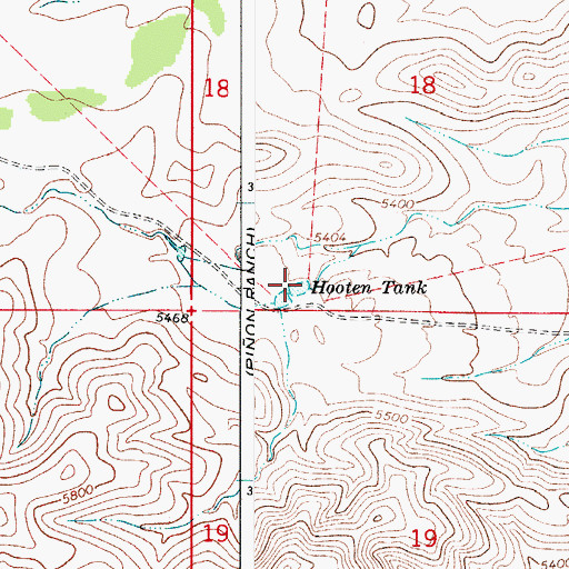 Topographic Map of Hooten Tank, NM