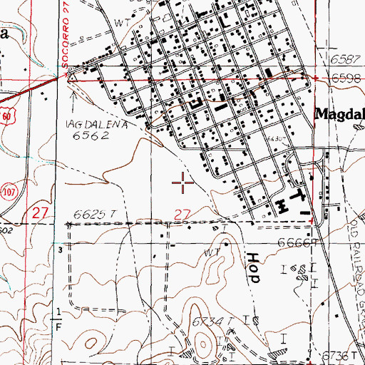 Topographic Map of Hop Canyon, NM