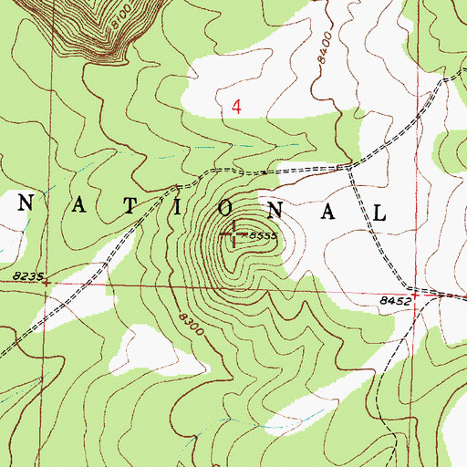 Topographic Map of Horace Mesa, NM