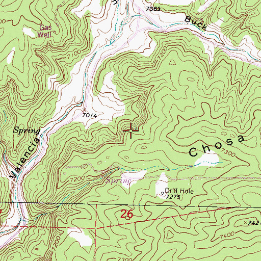 Topographic Map of Aspen Spring, NM