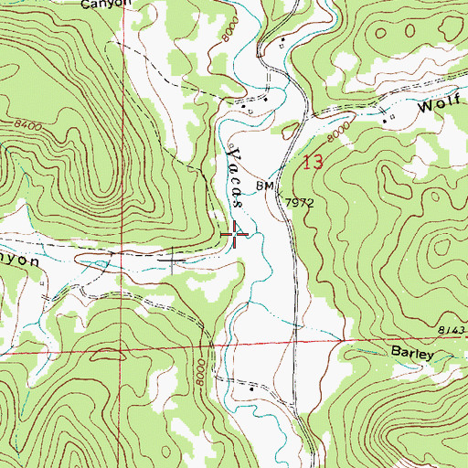 Topographic Map of Horse Canyon, NM