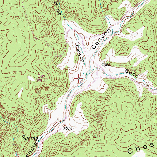 Topographic Map of Horse Canyon, NM
