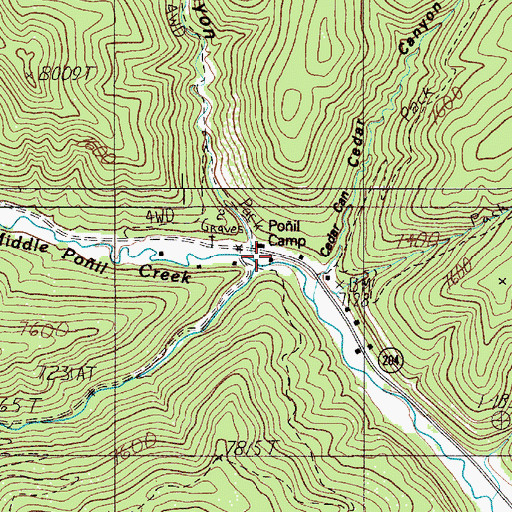 Topographic Map of Horse Canyon, NM