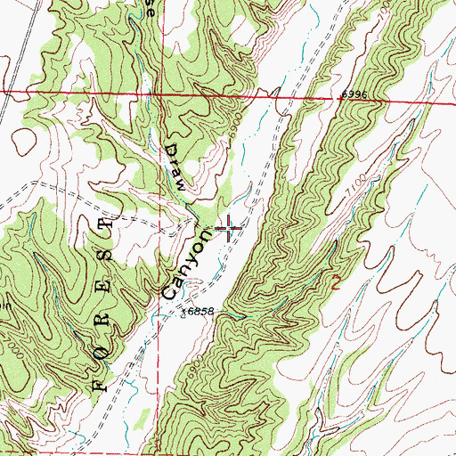 Topographic Map of Horse Draw, NM