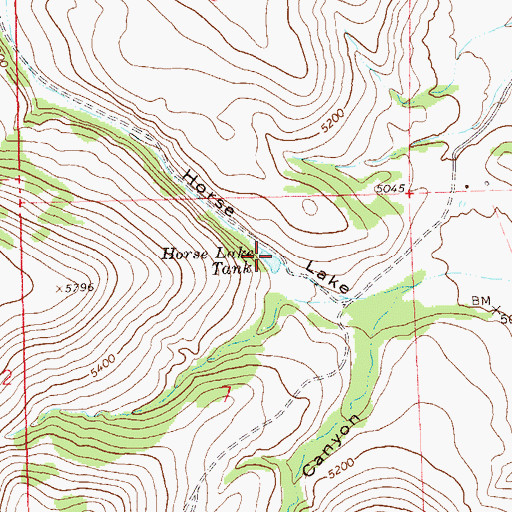 Topographic Map of Horse Lake Tank, NM
