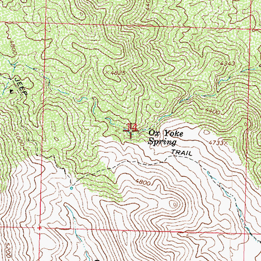 Topographic Map of Oz Yoke Spring, AZ