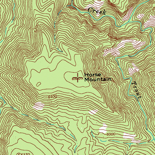 Topographic Map of Horse Mountain, NM