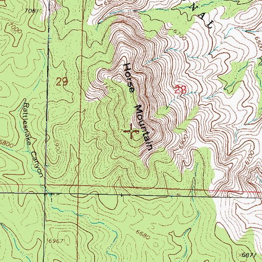 Topographic Map of Horse Mountain, NM