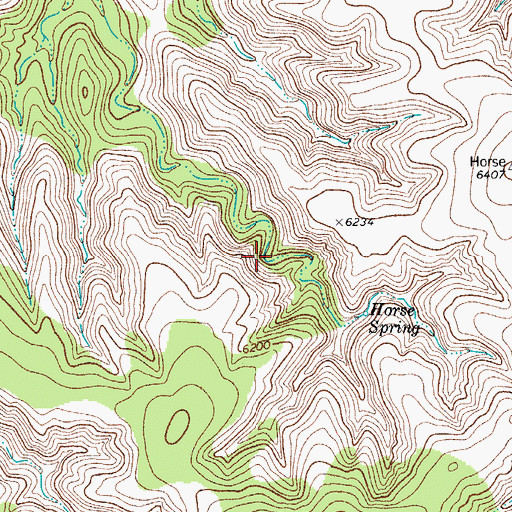 Topographic Map of Horse Spring, NM