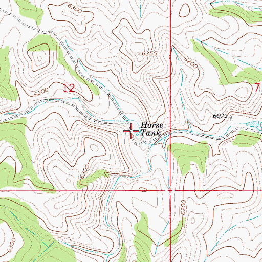 Topographic Map of Horse Tank, NM