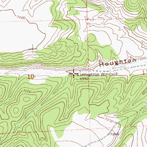 Topographic Map of Houghton Windmill, NM