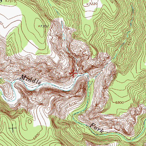 Topographic Map of House Log Canyon, NM