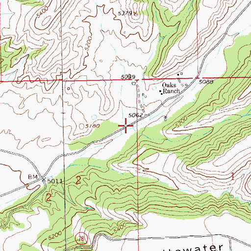 Topographic Map of Houston Canyon, NM