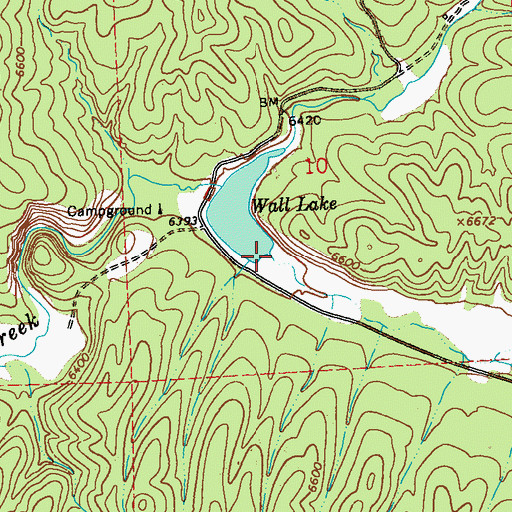 Topographic Map of Hoyt Creek, NM