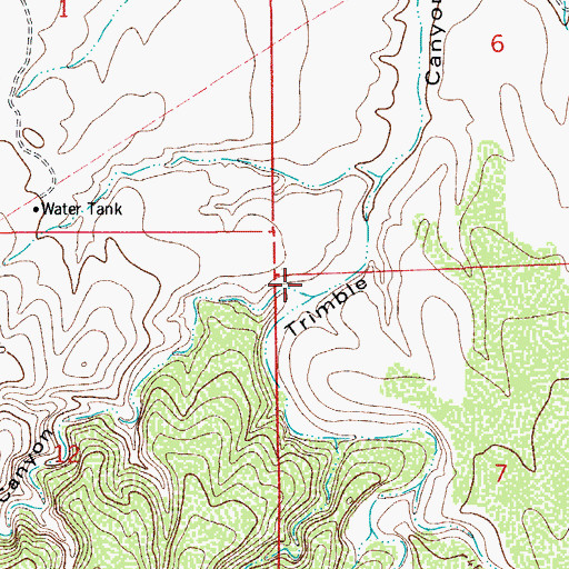 Topographic Map of Huapache Canyon, NM