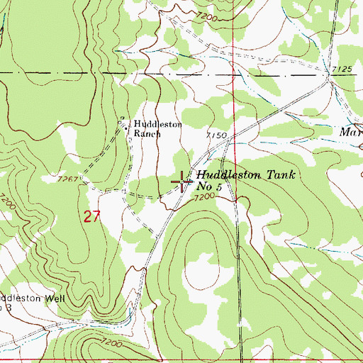 Topographic Map of Huddleston Tank Number 5, NM