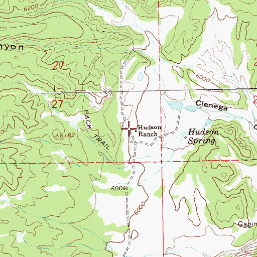 Topographic Map of Hudson Ranch, NM