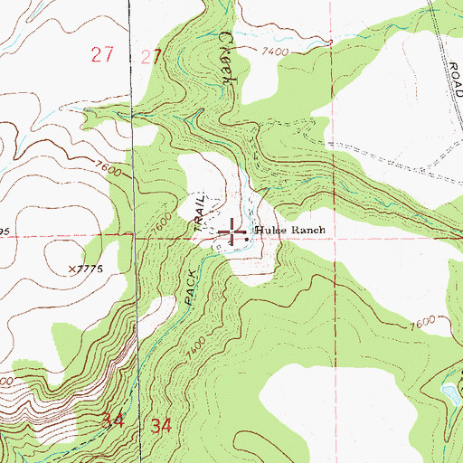 Topographic Map of Hulse Ranch, NM