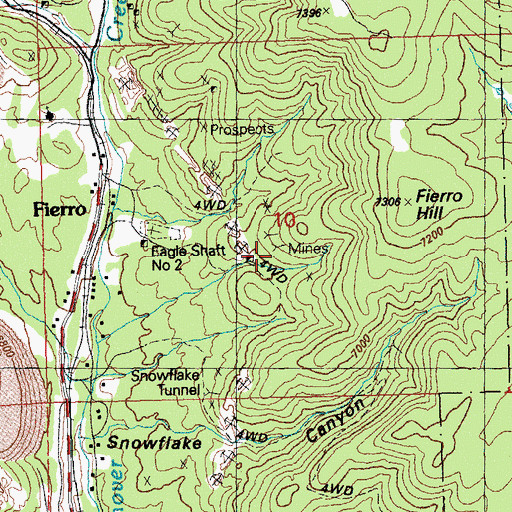 Topographic Map of Humbolt Shaft, NM