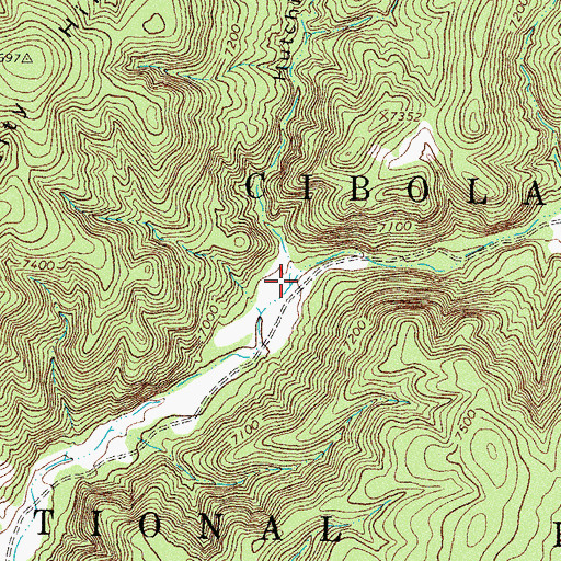 Topographic Map of Hutchison Branch, NM