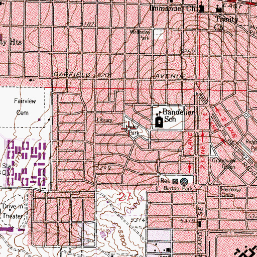 Topographic Map of Hyder Park, NM