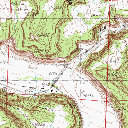 Topographic Map of Ice Canyon, NM