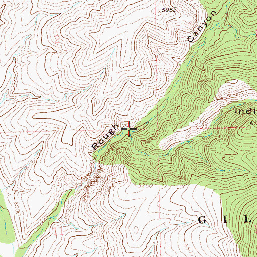 Topographic Map of Indian Canyon, NM