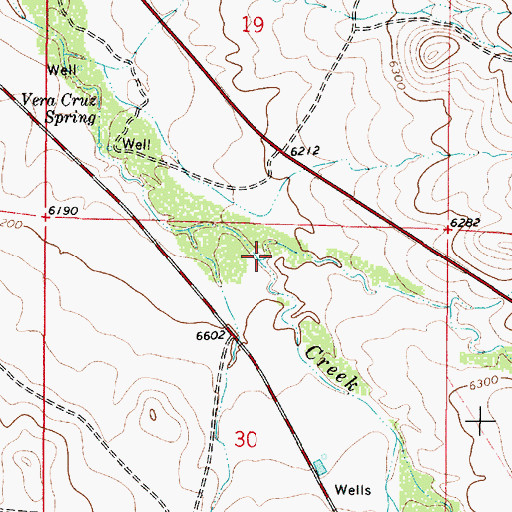 Topographic Map of Indian Canyon, NM