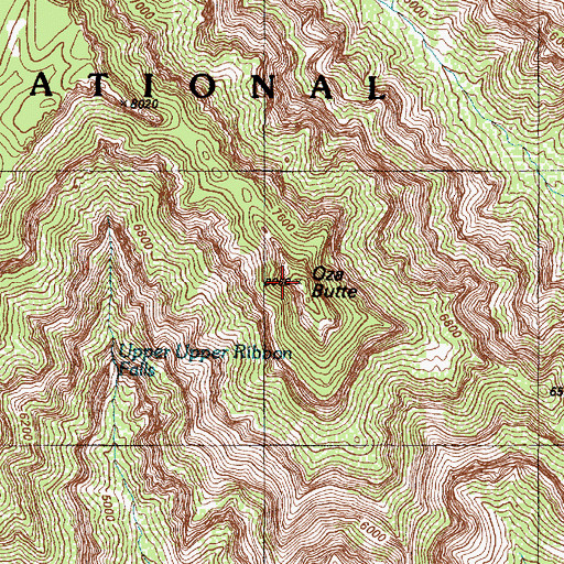 Topographic Map of Oza Butte, AZ