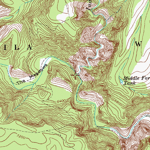 Topographic Map of Indian Creek, NM