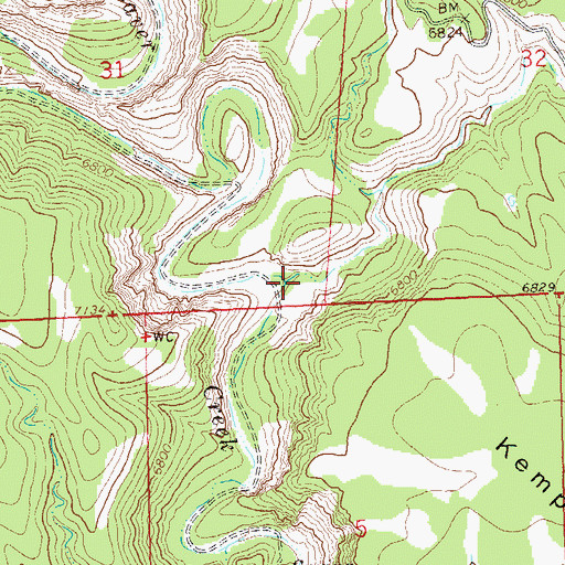Topographic Map of Indian Creek, NM