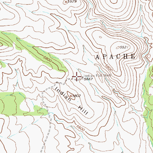 Topographic Map of Indian Hill Well, NM