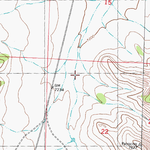 Topographic Map of Indian Spring Canyon, NM