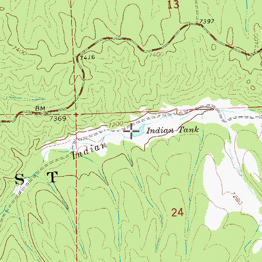 Topographic Map of Indian Tank, NM